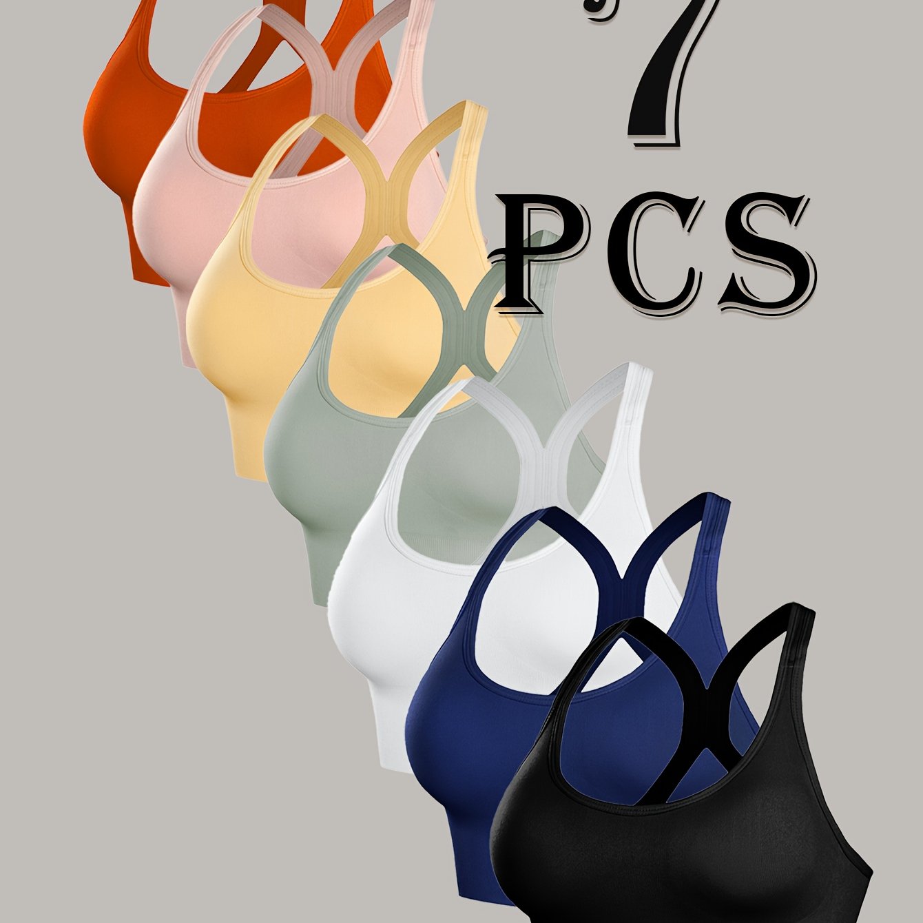 7-Pack Women'S Seamless Sports Bras