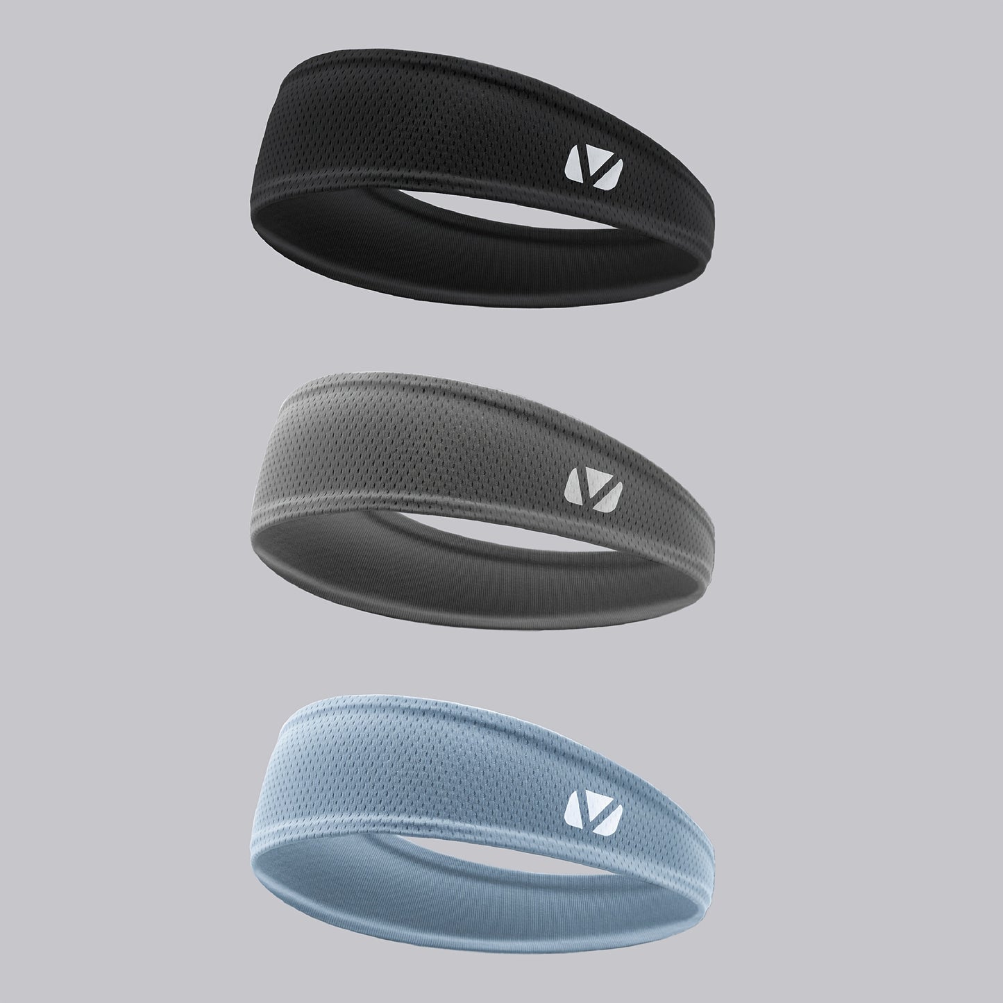 Summer Sports Headbands Elastane Knit Geometric Pattern