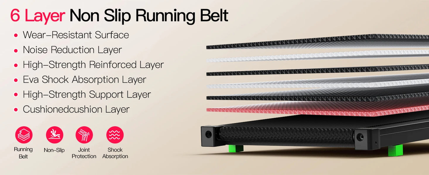 AKLUER 2-in-1 Walking-Running Pad Under-Desk Treadmill Equipped-With Adjustable Incline