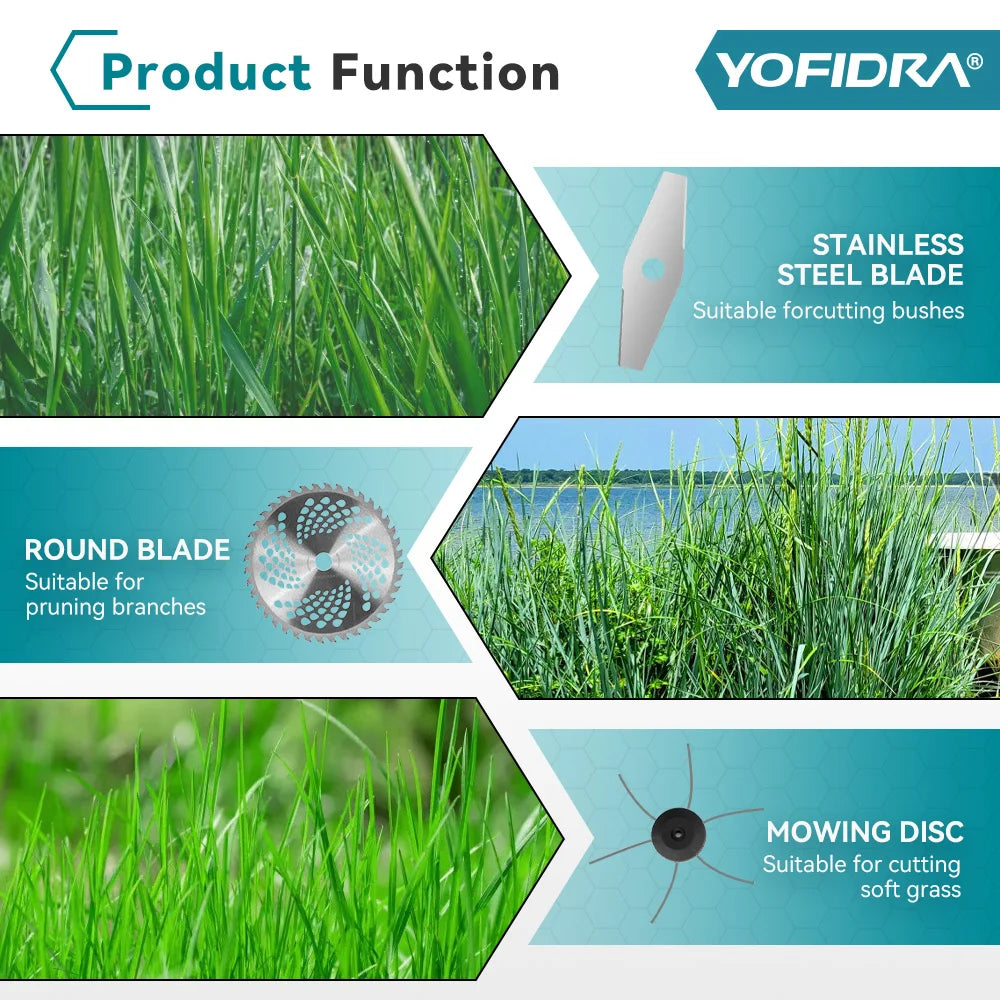 YOFIDRA 9 Inch Brushless Electric Lawn Mower 3000W мощность