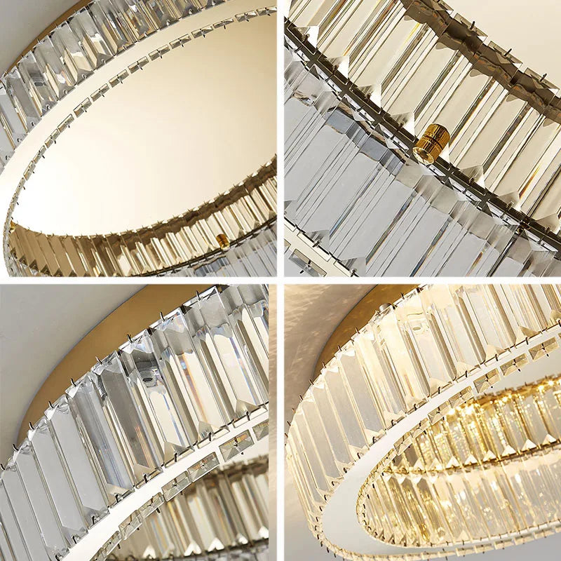 Modern Gold Crystal Ceiling Chandelier
