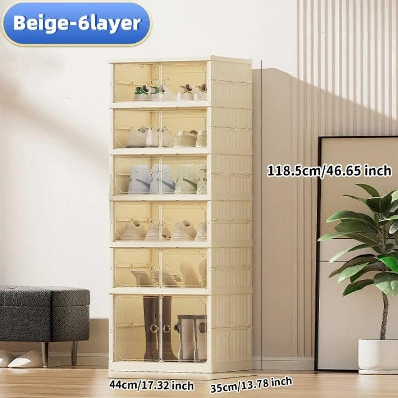 Widening Shoe Cabinet Transparent Heightening Shoes Box