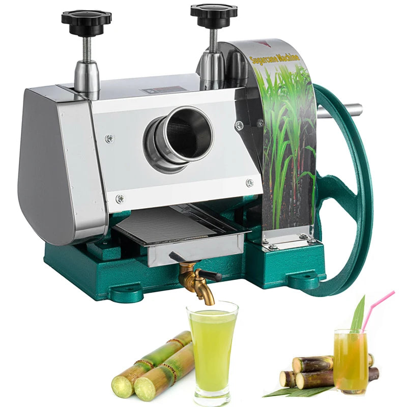 Manual Stainless Steel Sugar Cane Juicer with 3 Rollers