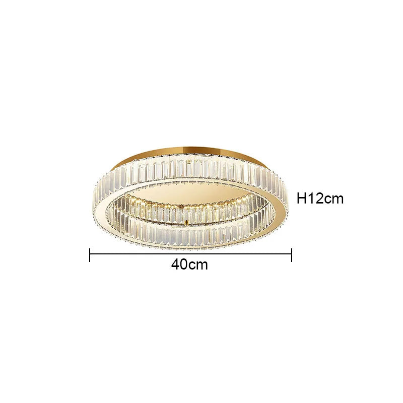Modern Gold Crystal Ceiling Chandelier