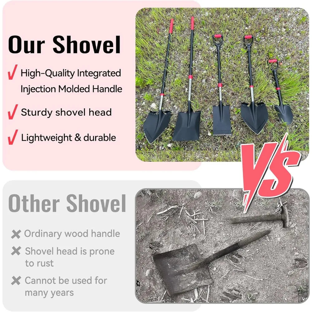 Multi-Size Steel Garden Shovel Set