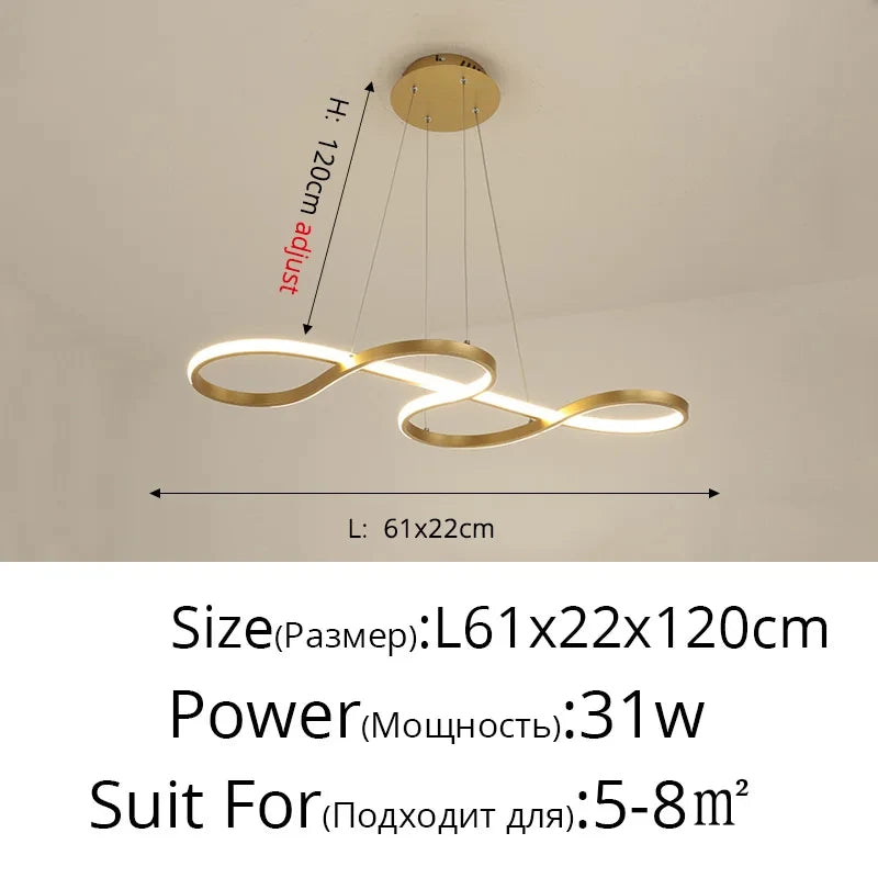 White Black Gold Led Pendant Light for Kitchen Dinning Room