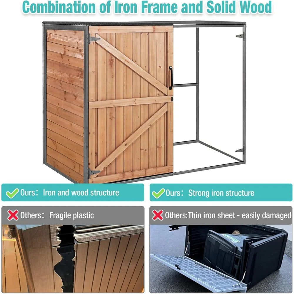Durable Outdoor Storage Cabinet with Adjustable Shelves