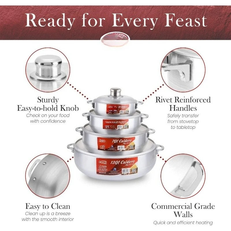 Cosine Cooking Dutch Oven Set for Large and Small Gatherings