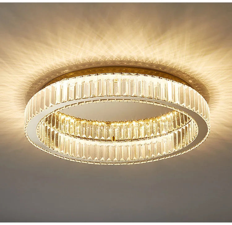 Modern Gold Crystal Ceiling Chandelier