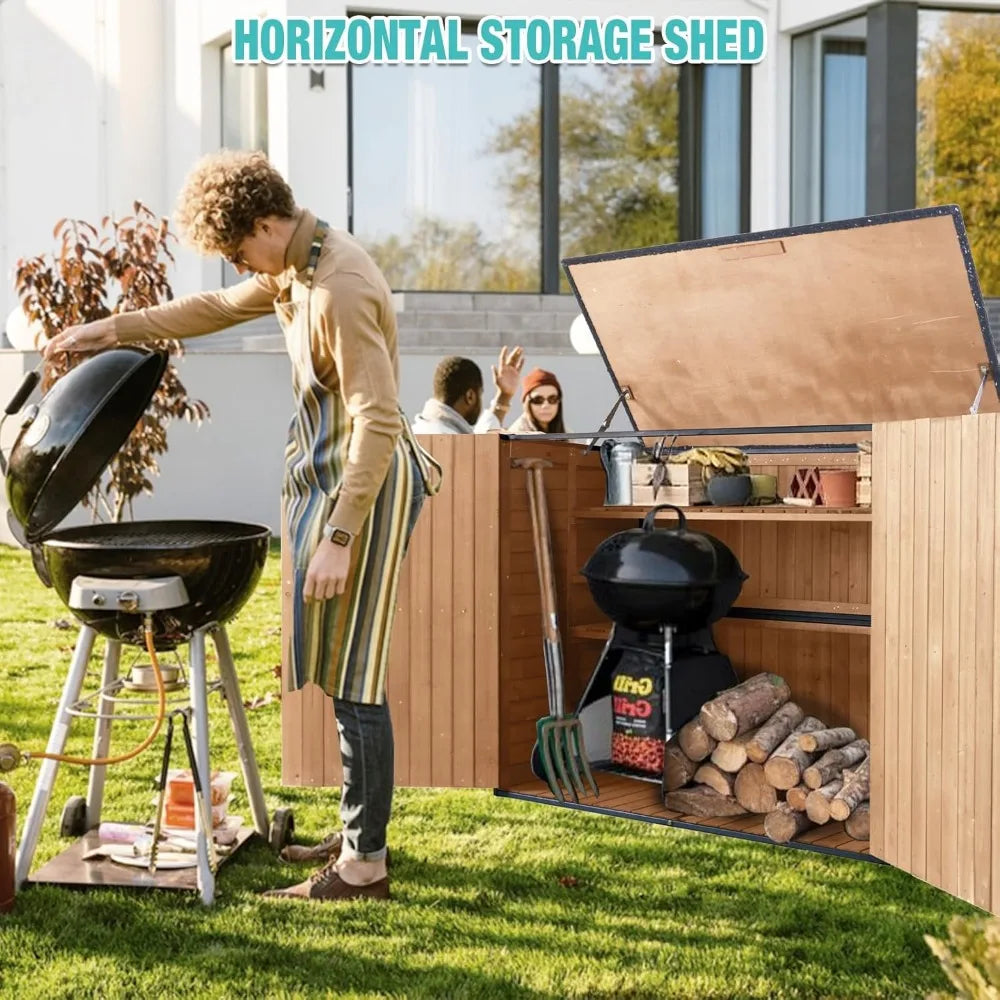 Durable Outdoor Storage Cabinet with Adjustable Shelves