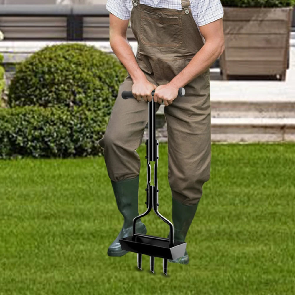 Manual Lawn Aerator Plug Tool for Healthy Grass Growth