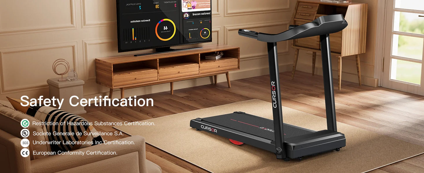 Home Folding Treadmill with Pulse Sensors,
