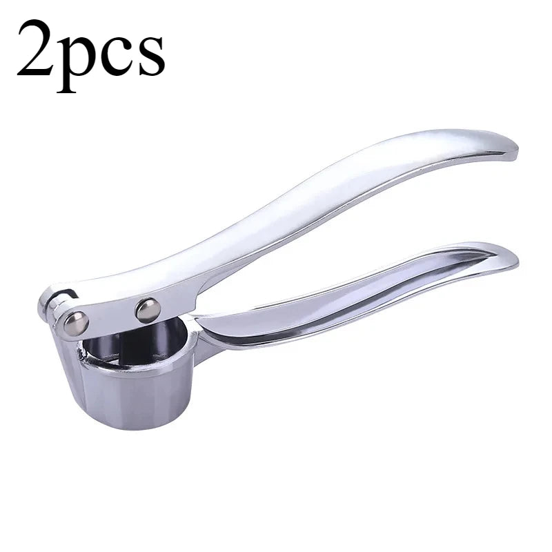 Stainless steel manual small garlic press