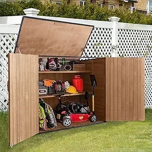 Durable Outdoor Storage Cabinet with Adjustable Shelves