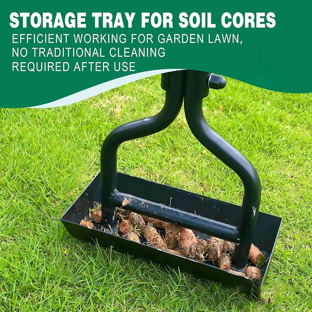 Manual Lawn Aerator Plug Tool for Healthy Grass Growth