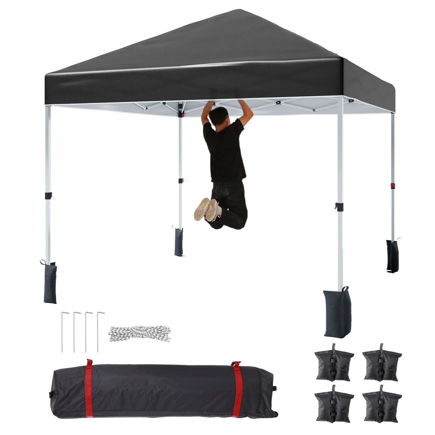 10x10ft Center Locking Waterproof Canopy Tent for 5-8 People