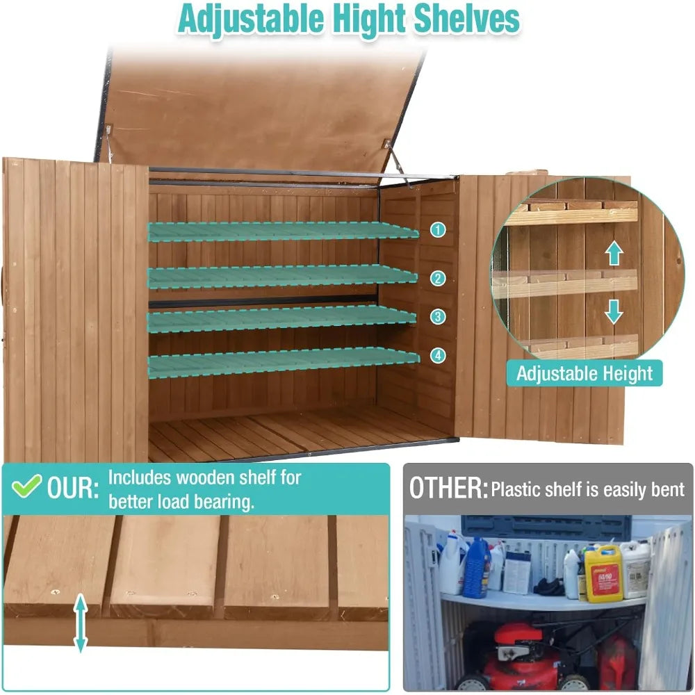 Durable Outdoor Storage Cabinet with Adjustable Shelves