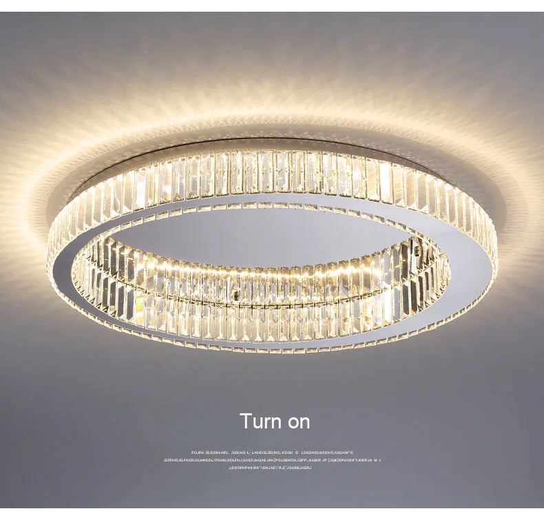 Modern Gold Crystal Ceiling Chandelier