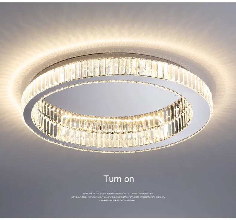 Modern Gold Crystal Ceiling Chandelier
