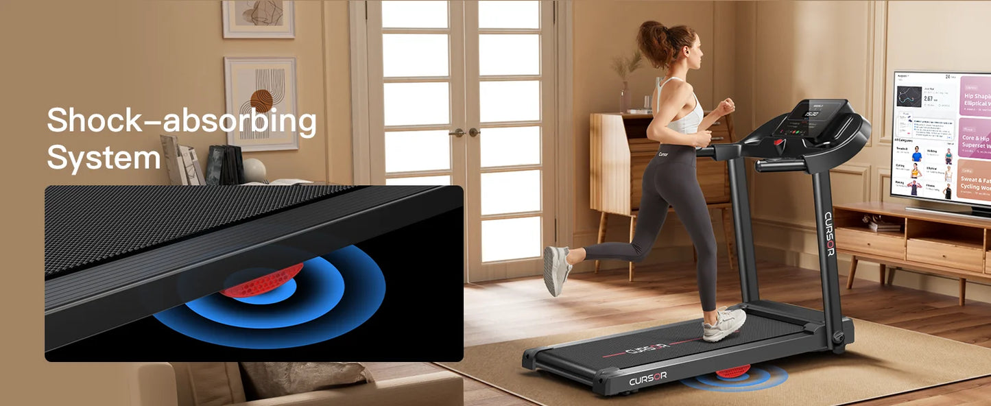 Home Folding Treadmill with Pulse Sensors,