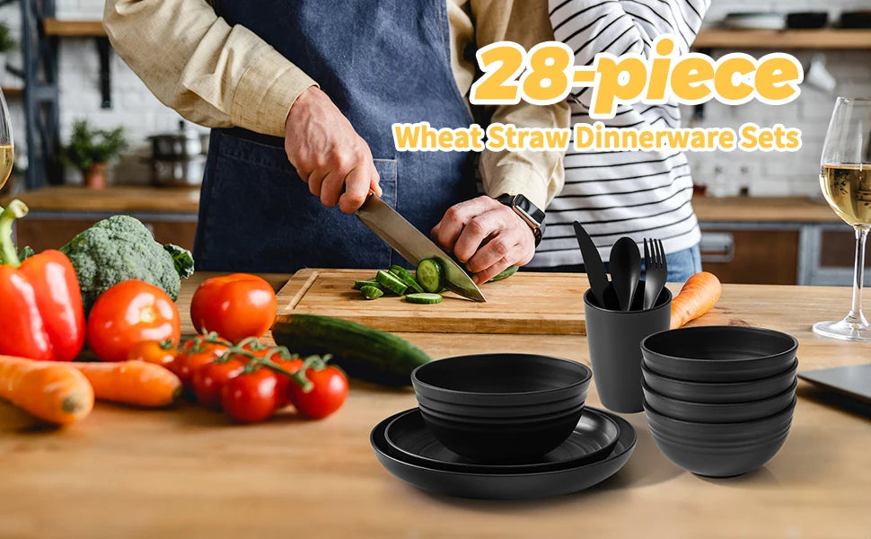 Wheat Straw Dinnerware Sets, Dinnerware Sets