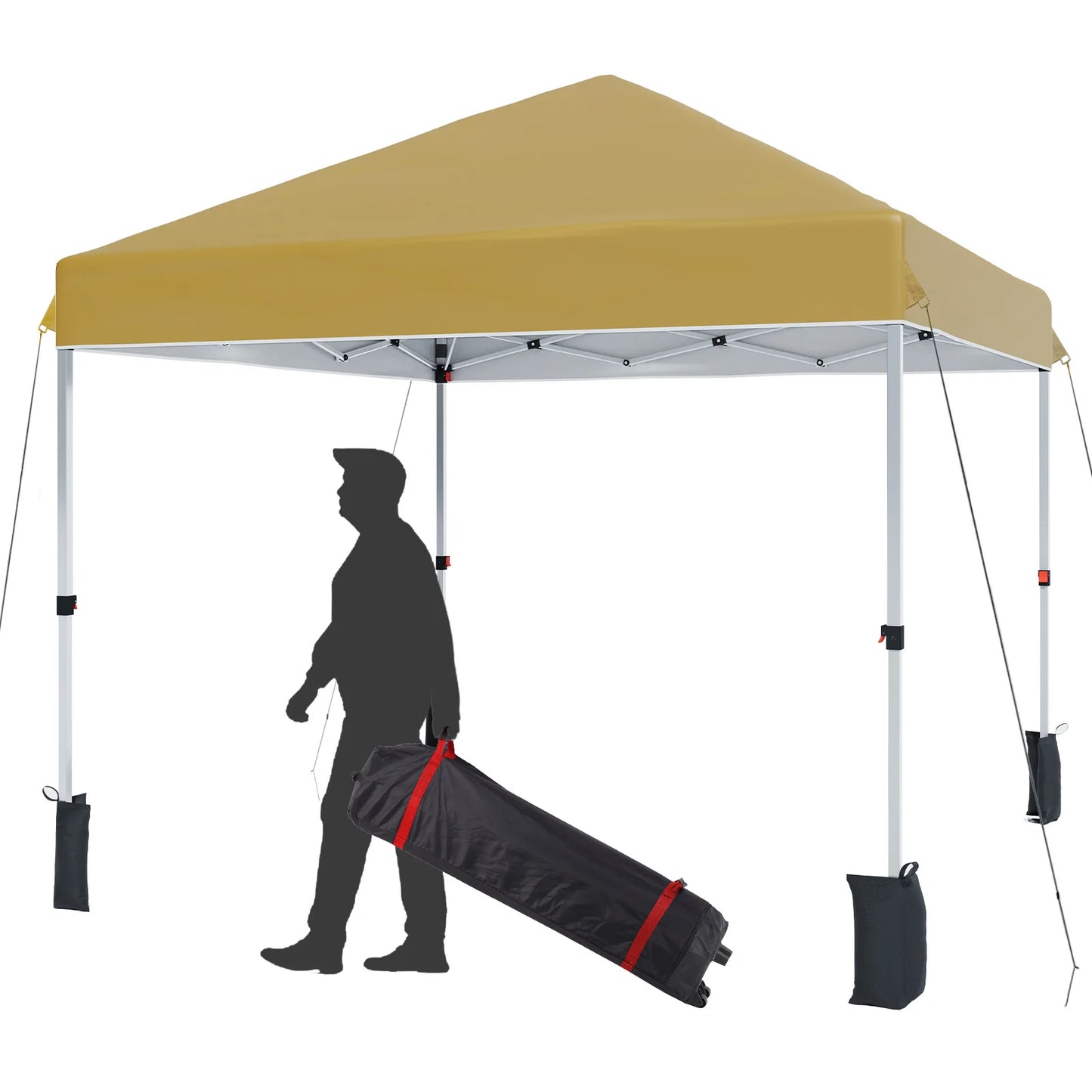 10x10ft Center Locking Waterproof Canopy Tent for 5-8 People