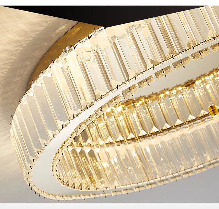 Modern Gold Crystal Ceiling Chandelier
