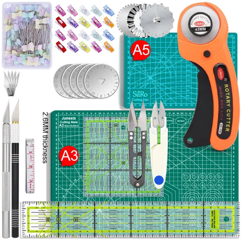 Icobbler Rotary Cutters Tool Set With Cutting Mats And Scissors