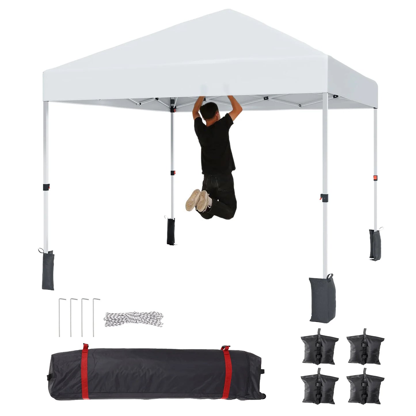 10x10ft Center Locking Waterproof Canopy Tent for 5-8 People