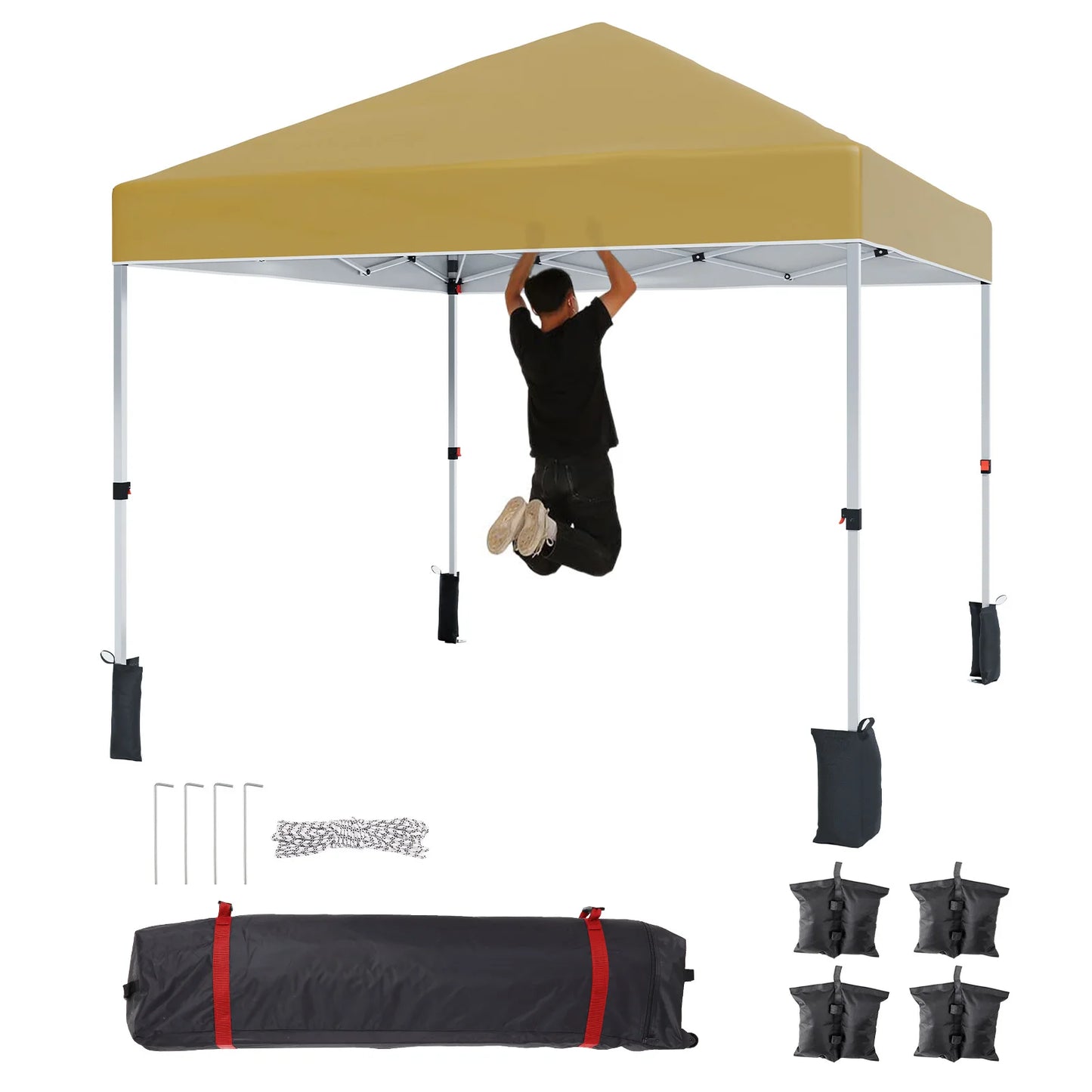 10x10ft Center Locking Waterproof Canopy Tent for 5-8 People