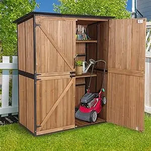 Durable Outdoor Storage Cabinet with Adjustable Shelves