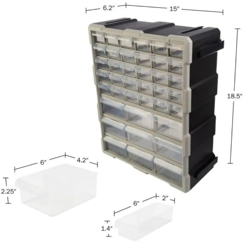9-Drawer Plastic Small Parts Organizer -
