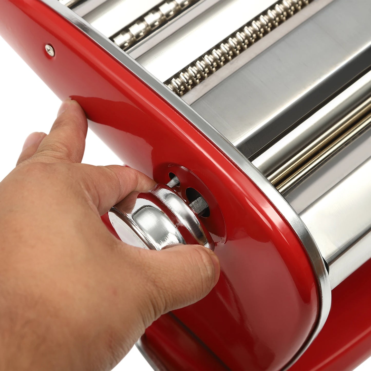 Bymaocar Manual Stainless Steel Noodle Maker with Adjustable Thickness