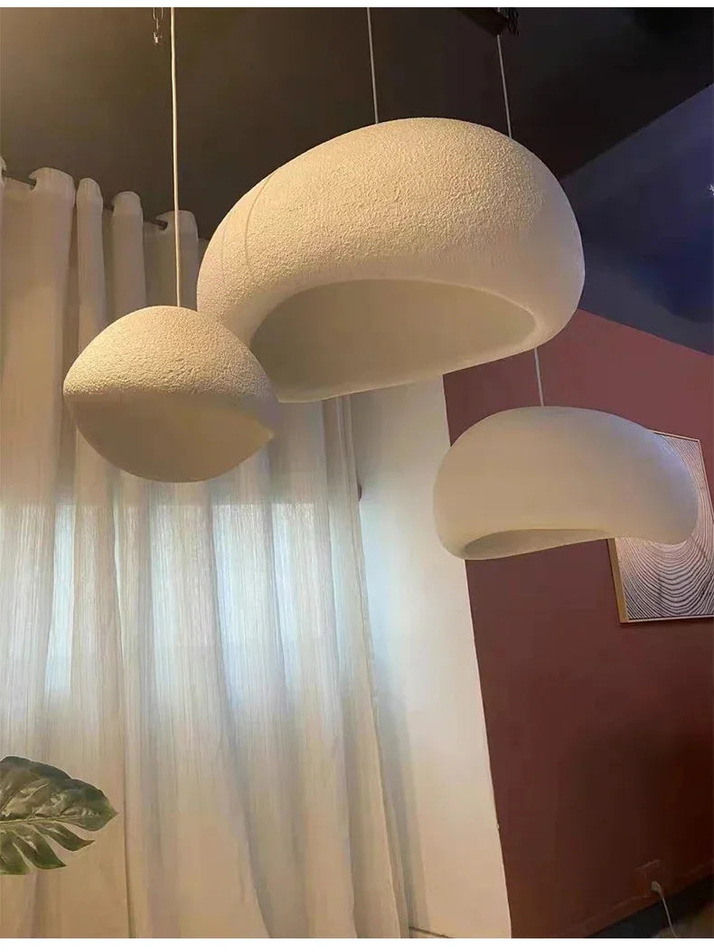 Modern E27 Pendant Lights Wabi Sabi Dining Table Ceiling Chandelier