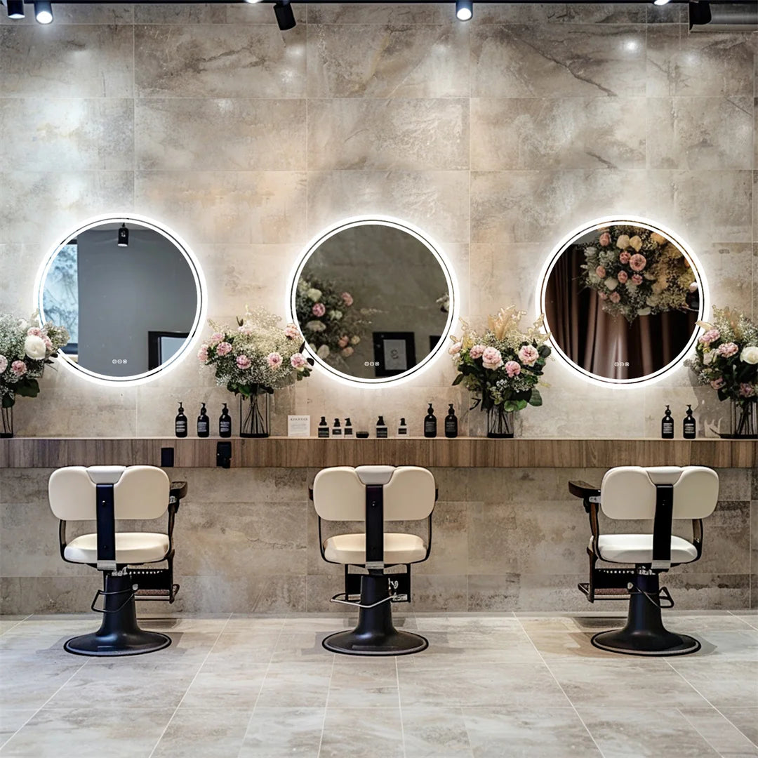 LUVODI 80cm Round Large LED Bathroom Mirror