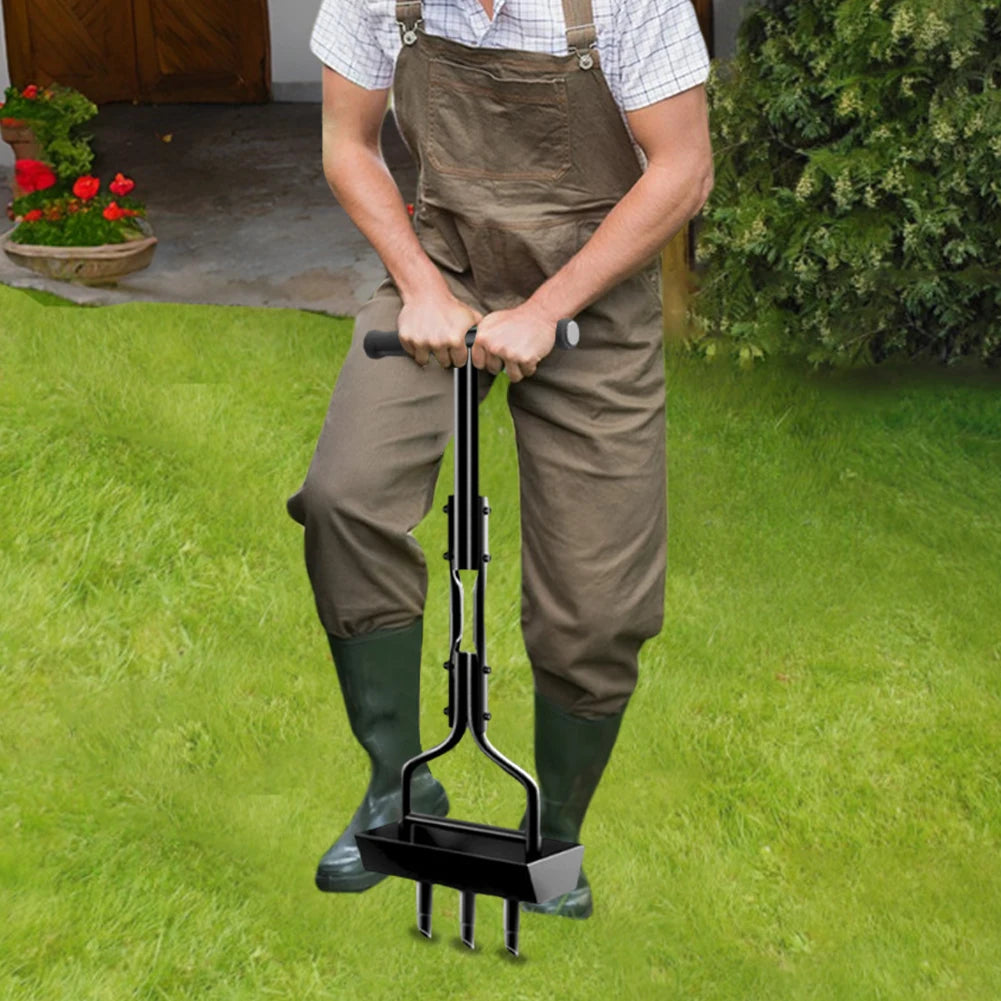 Manual Lawn Aerator Plug Tool for Healthy Grass Growth