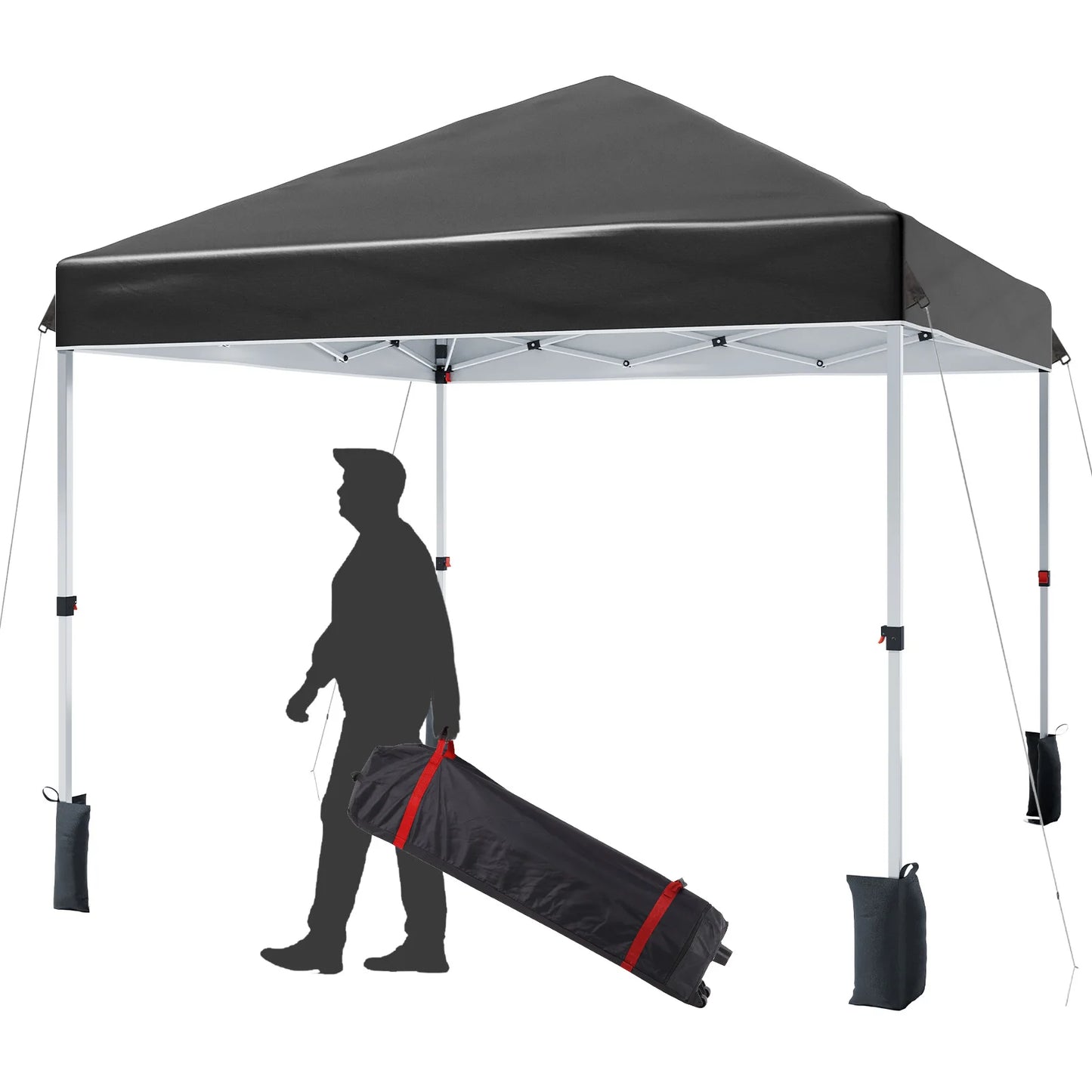 10x10ft Center Locking Waterproof Canopy Tent for 5-8 People