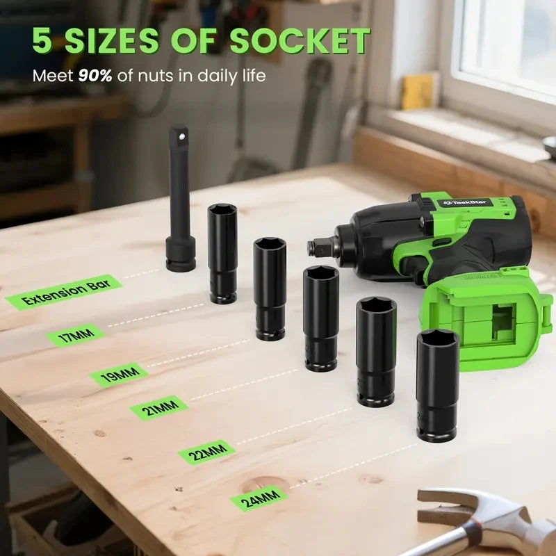 TaskStar 1000N.m Brushless Impact Wrench