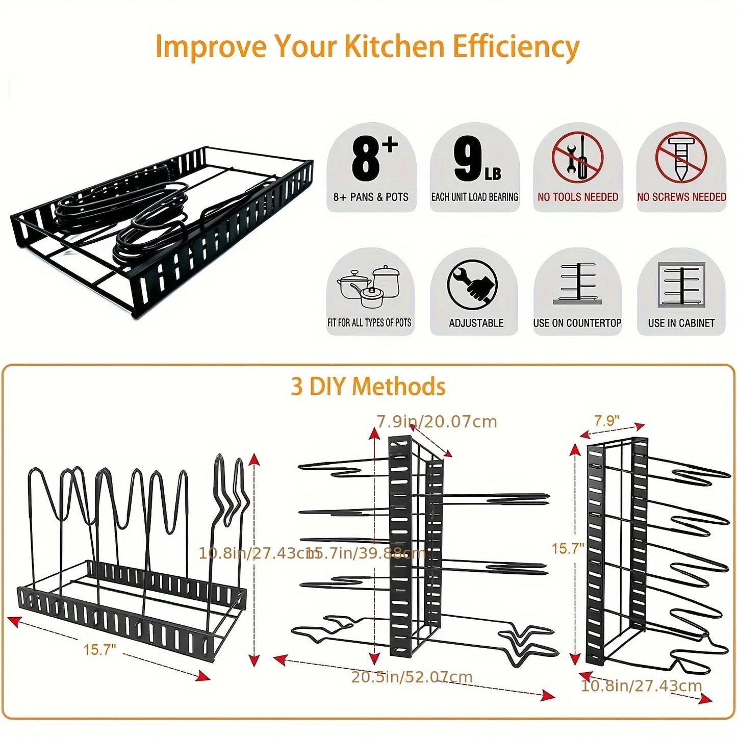 2 Pack Pot Rack