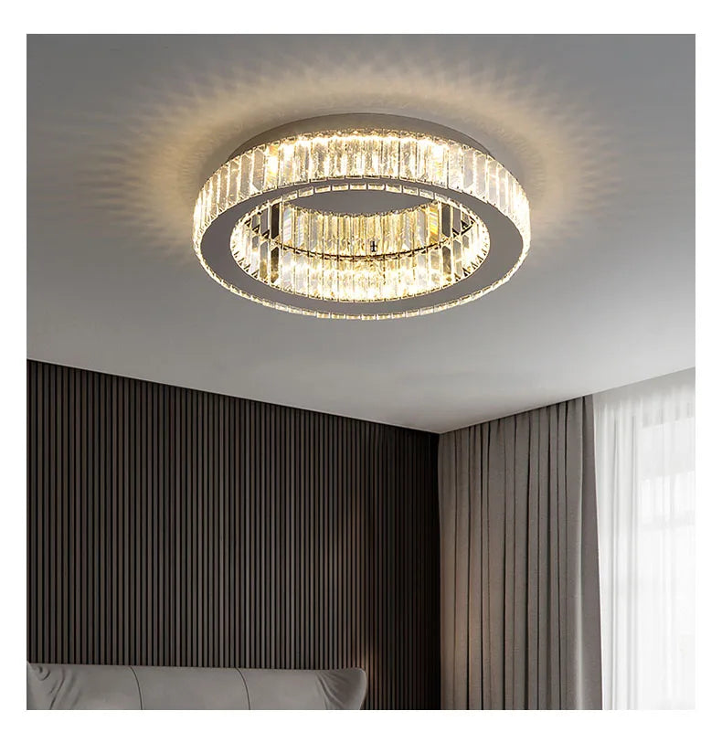 Modern Gold Crystal Ceiling Chandelier