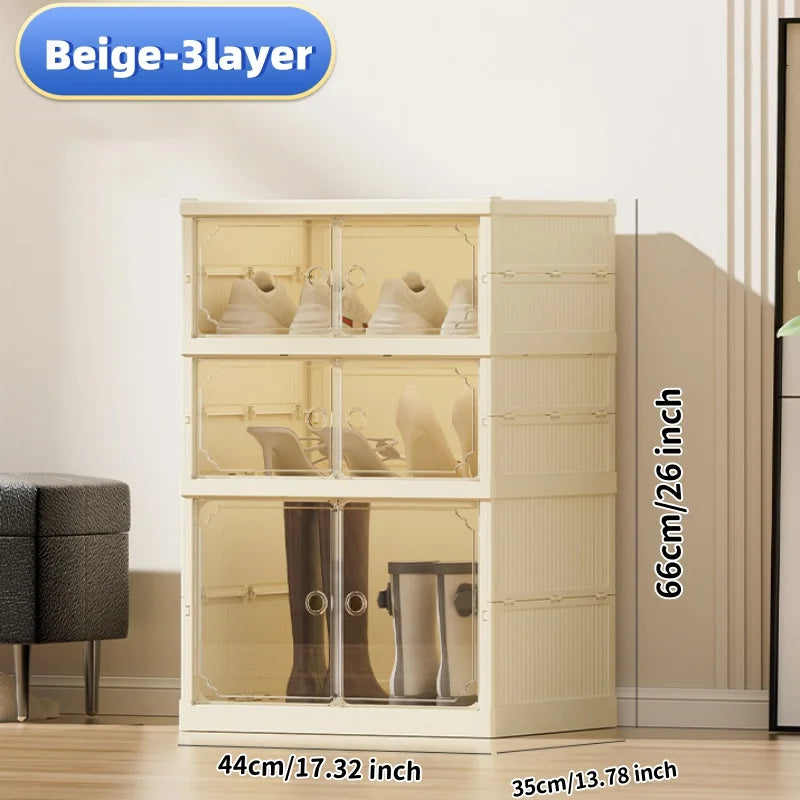 Widening Shoe Cabinet Transparent Heightening Shoes Box