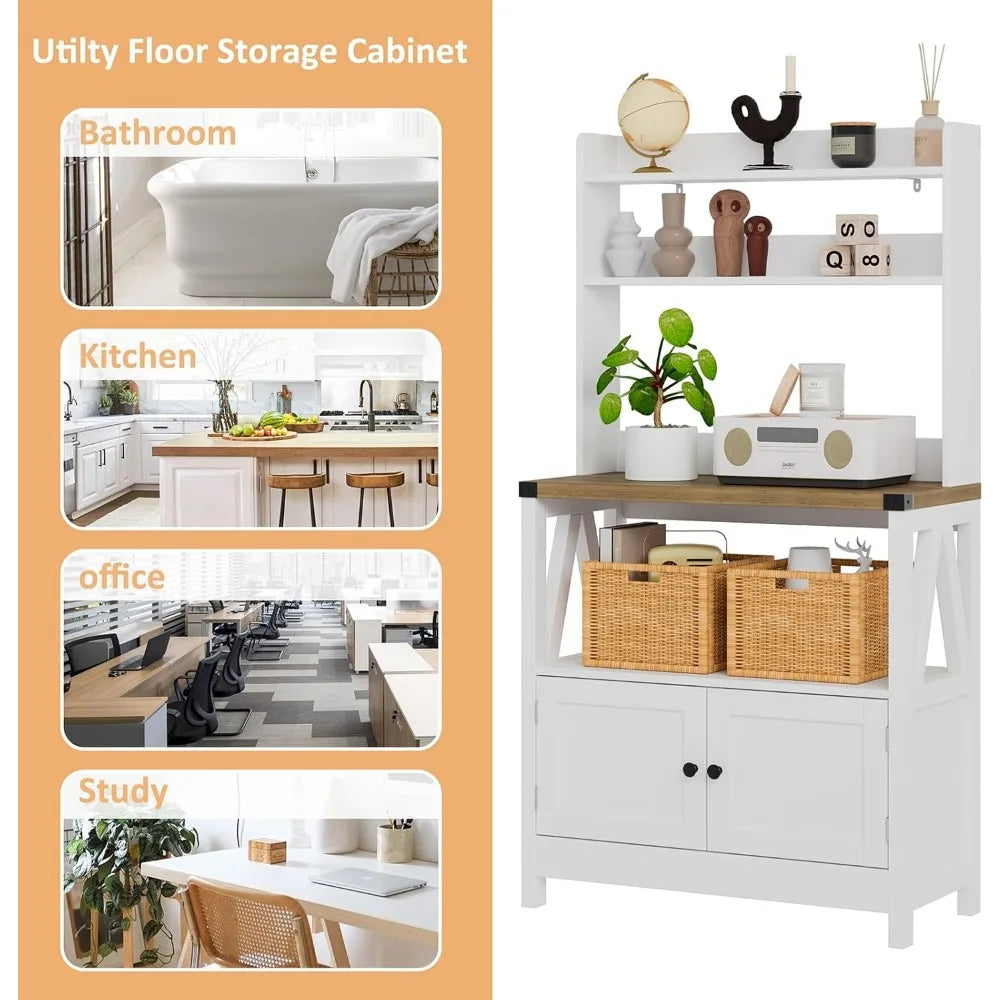 5-Tier Freestanding Kitchen Storage Cabinet