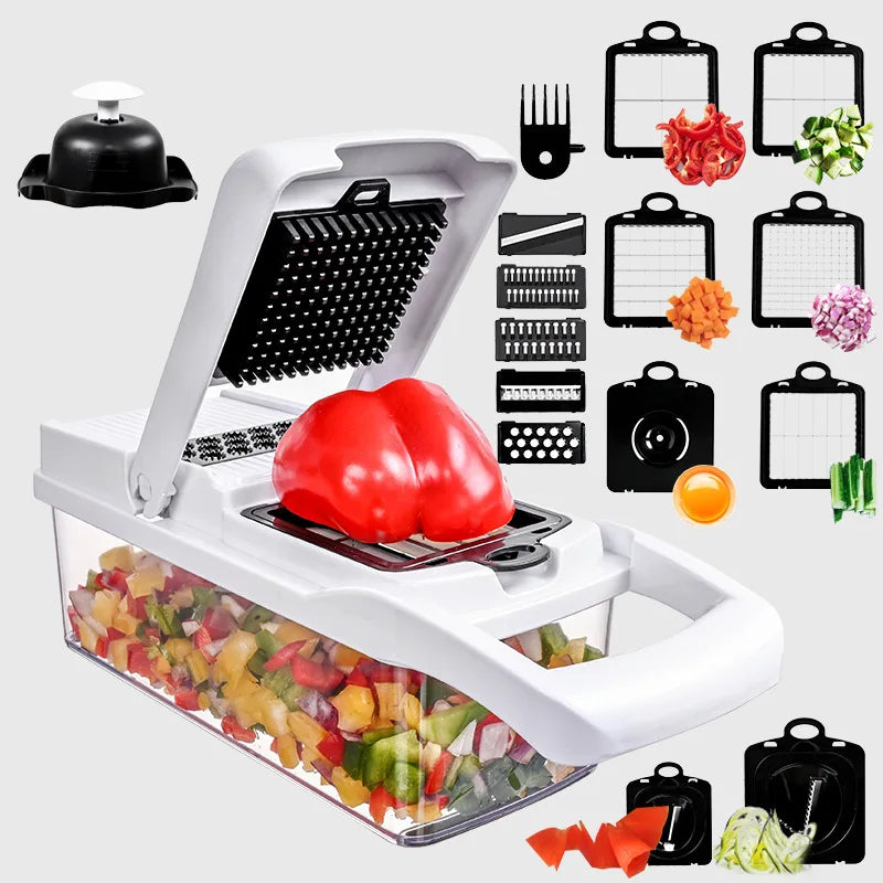 26 piece set of multifunctional vegetable slicer