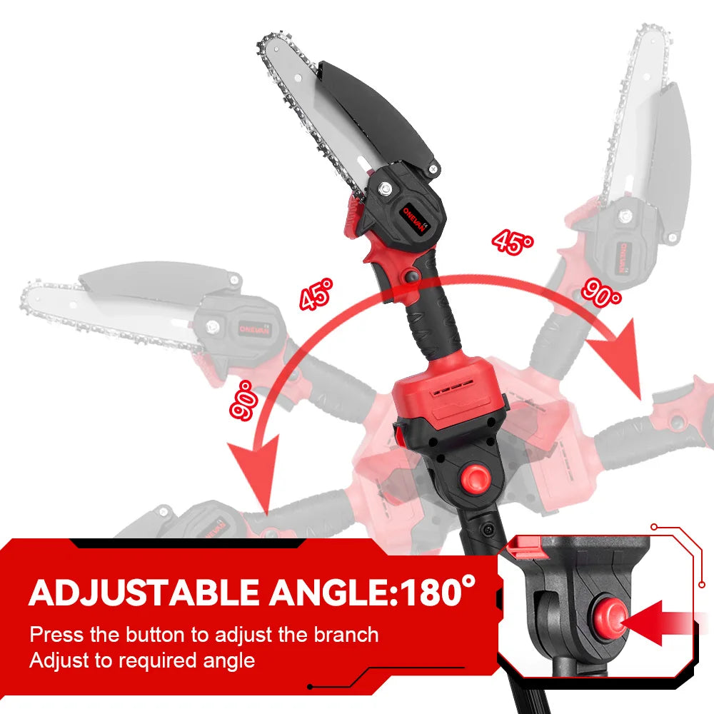 ONEVAN 3in1 Electric High Branch Saw 20000RPM Cordless Telescoping High Pruning Shear Garden Power Tool For BL1850B 18V Battery