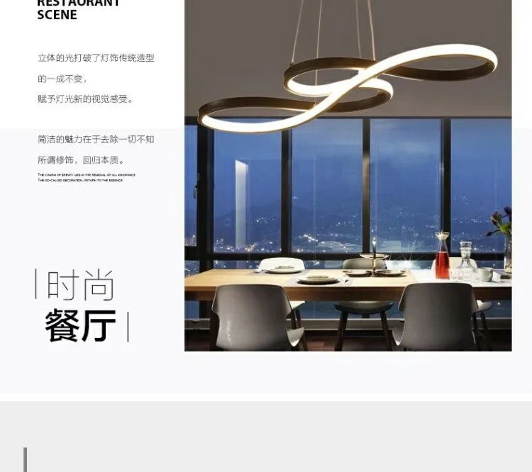 White Black Gold Led Pendant Light for Kitchen Dinning Room