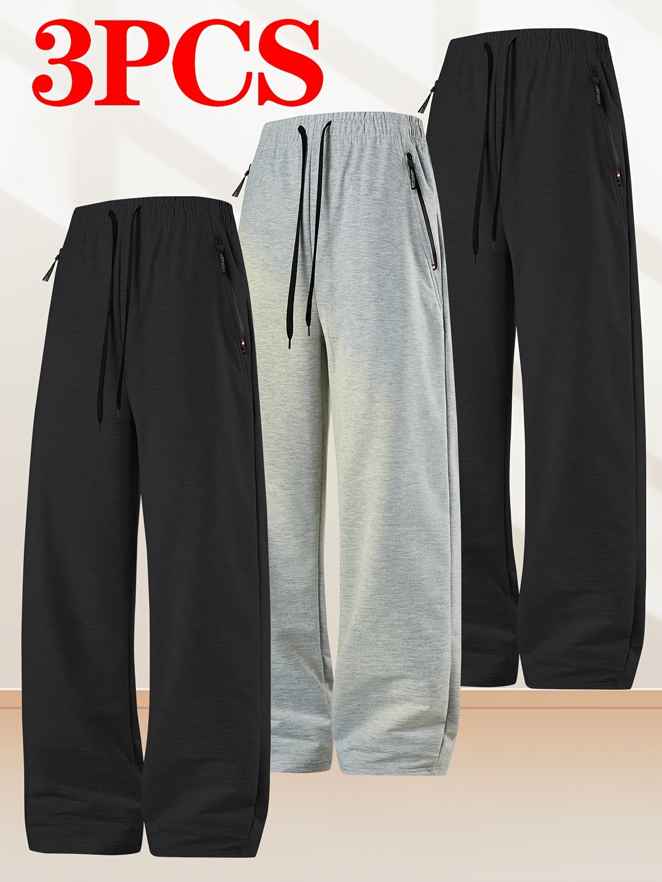 3-Pack Men's Sports Trousers, F