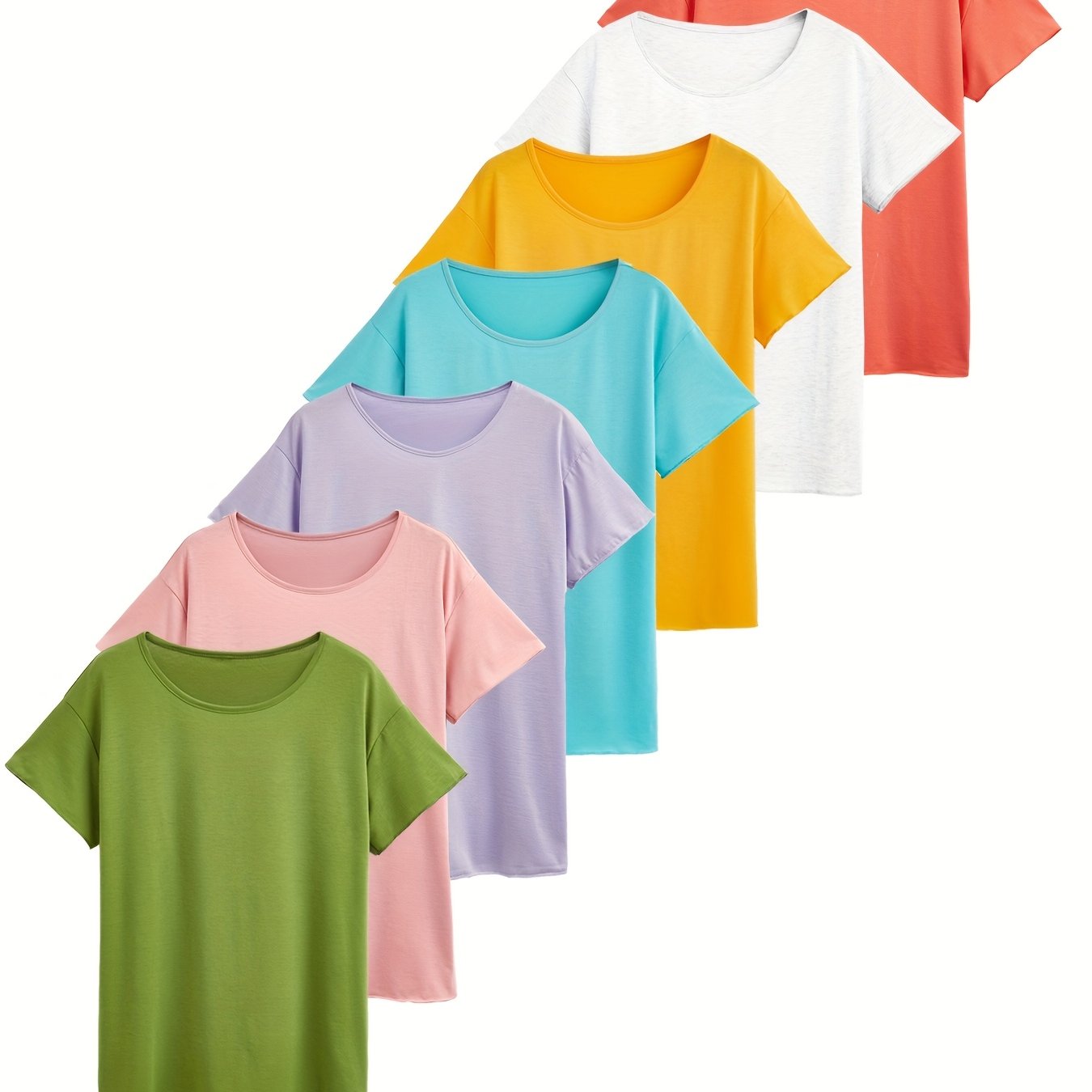 Women's Casual Sports T-shirt Seven-piece Set