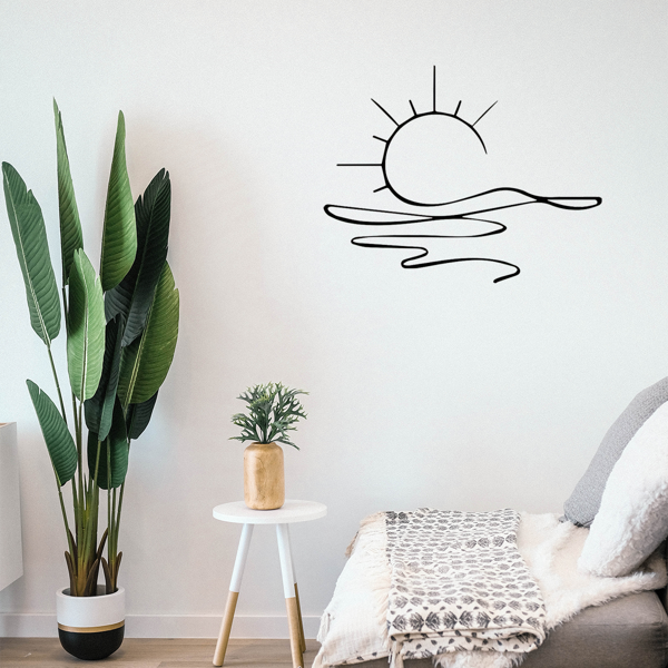 Modern Minimalist Sunrise Wall Art Print For Contemporary Home