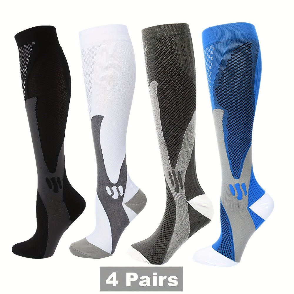 Knee High Compression Socks for Men and Women 4 Pairs