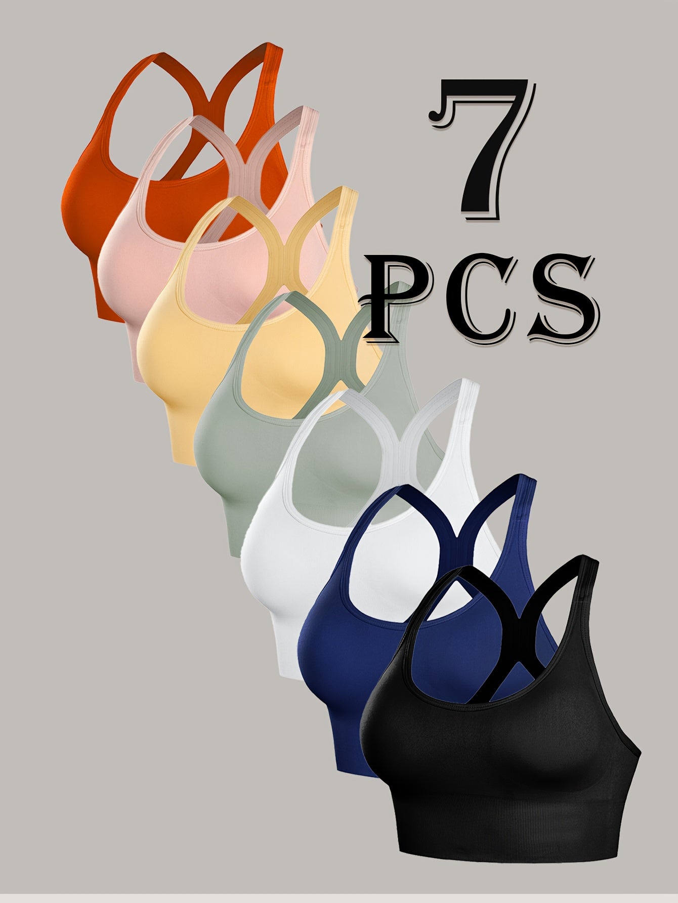 7-Pack Women'S Seamless Sports Bras